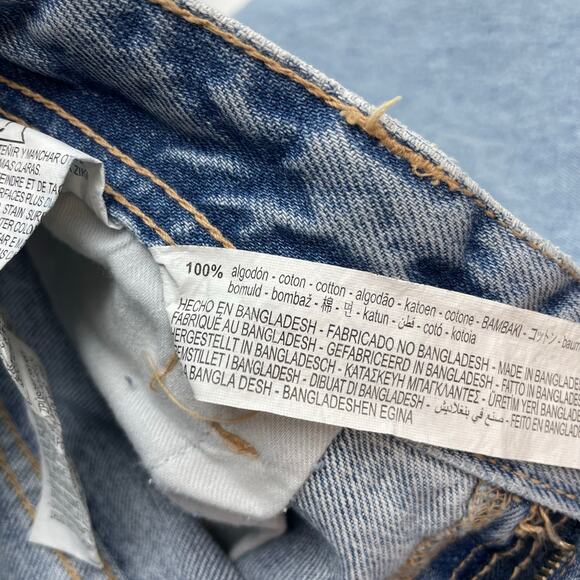 NWT ZARA Low Rise Super Wide Leg Jeans Size 0 Destroyed DIstressing Detail - Picture 9 of 12